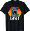 4th Birthday 4 Years Old Video Game Level 4 Retro Gamer T-Shirt