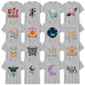 Boho Moon Phases Butterfly And Bee T-Shirt Mystical Birthday Gift