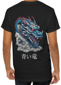 Blue Dragon T Shirt Japanese Kanji Shirt Biker Art Year of Dragon Tee Flashlande