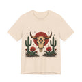 Southwestern Steer Skull Tee | Cactus, Desert Flowers, Boho Skull