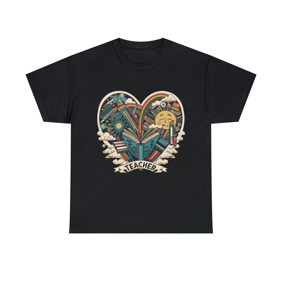 Retro Teacher Love Appreciation Back To School Graphic Tee Shirt, S-5XL