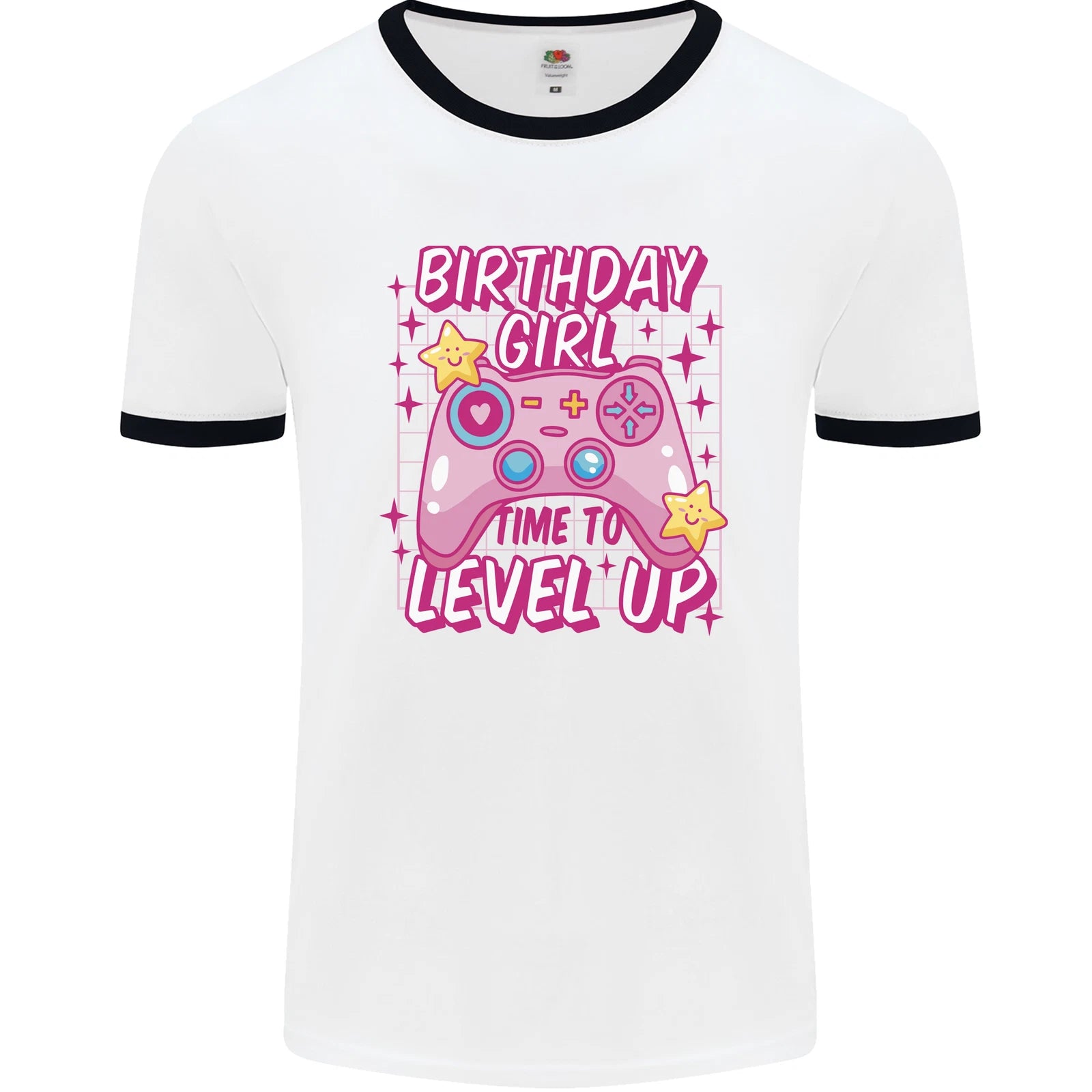 Birthday Girl Level Up Gaming Gamer 6th 7th 8th Mens Ringer T-Shirt