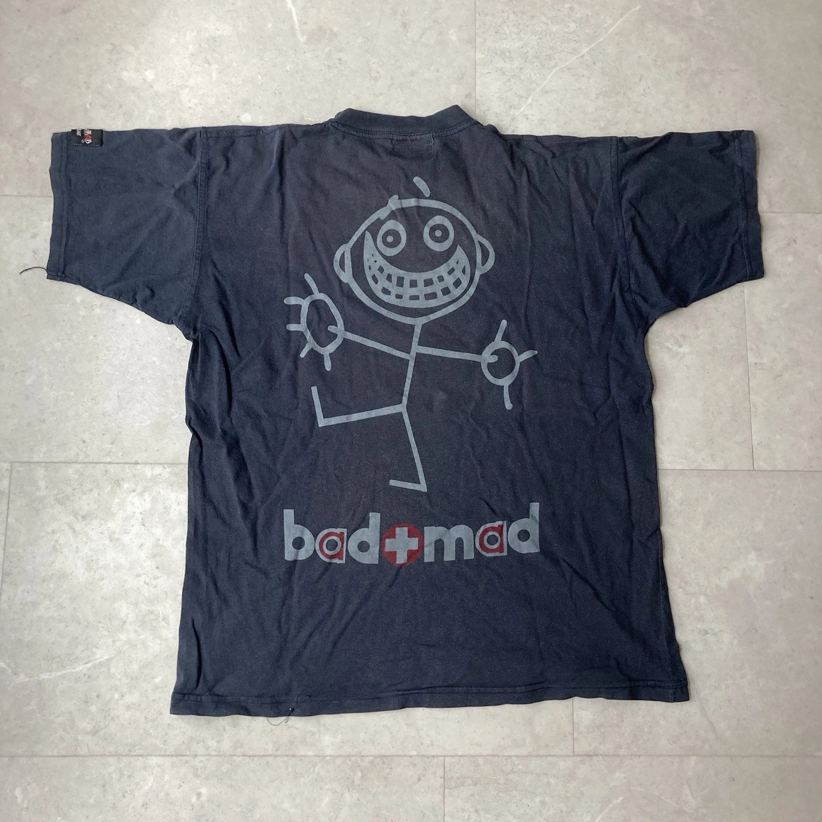 vintage bad mad hardwear streetwear faded tee size xl