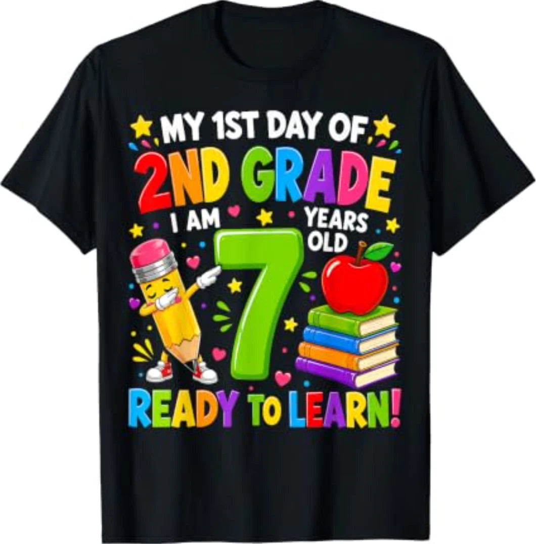 My First Day of 2nd Grade 1st Day of School Boys Girls T-Shirt