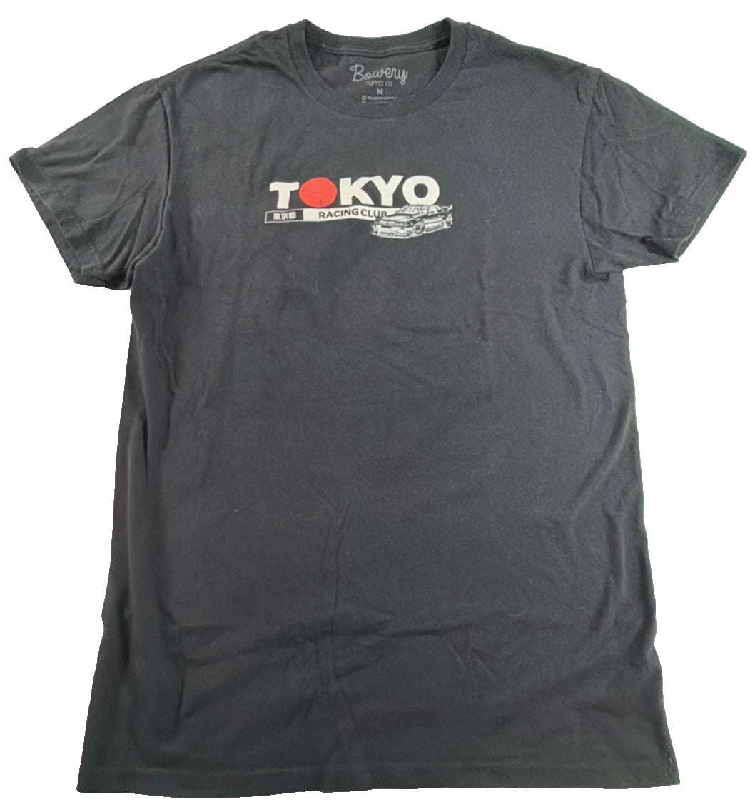 Tokyo Racing Club JDM Bowery Supply Co Black Japan Hashiriya Graphic Tee Med
