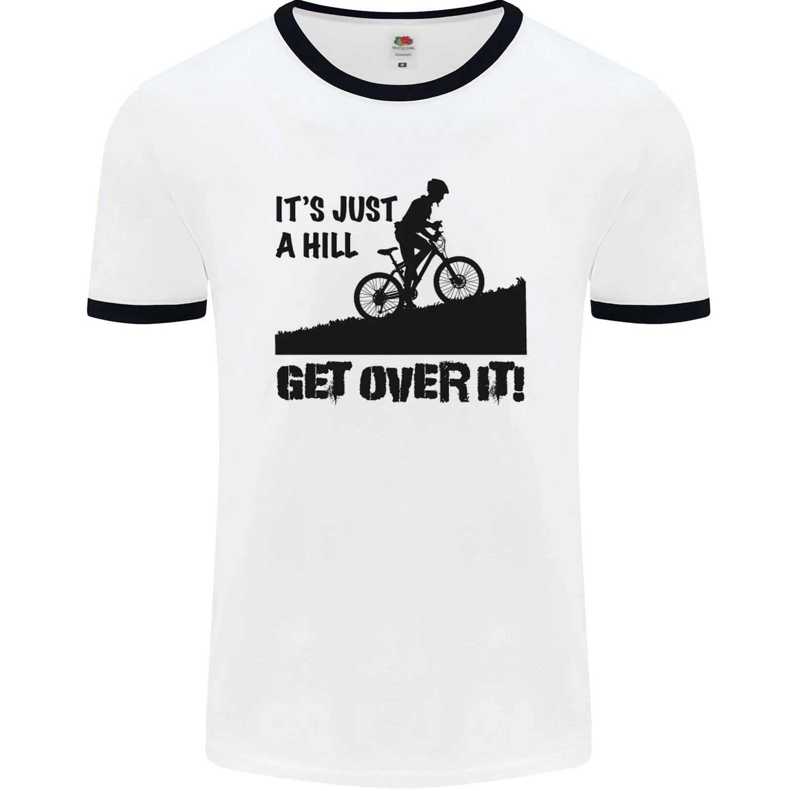A Hill Get Over It Cycling Cyclist Funny Mens Ringer T-Shirt