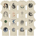 Boho Moon And Stars Adult T-Shirt Moon Phases Celestial Gift