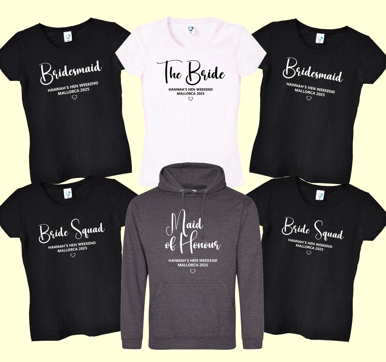 Personalised Hen Do Tshirts - Custom Bachelorette Bridal Party Tops - 964