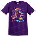 Goku Super Saiyan Anime T Shirt w/ Colorful Energy Aura Martial Arts Tee