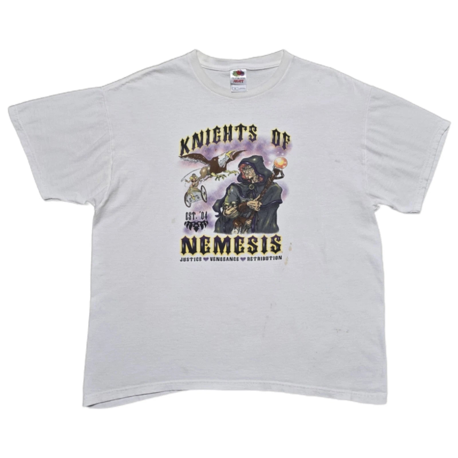 Rare VTG Mardi Gras Knights of Nemesis Parade Louisiana T-Shirt Mens XL Y2K