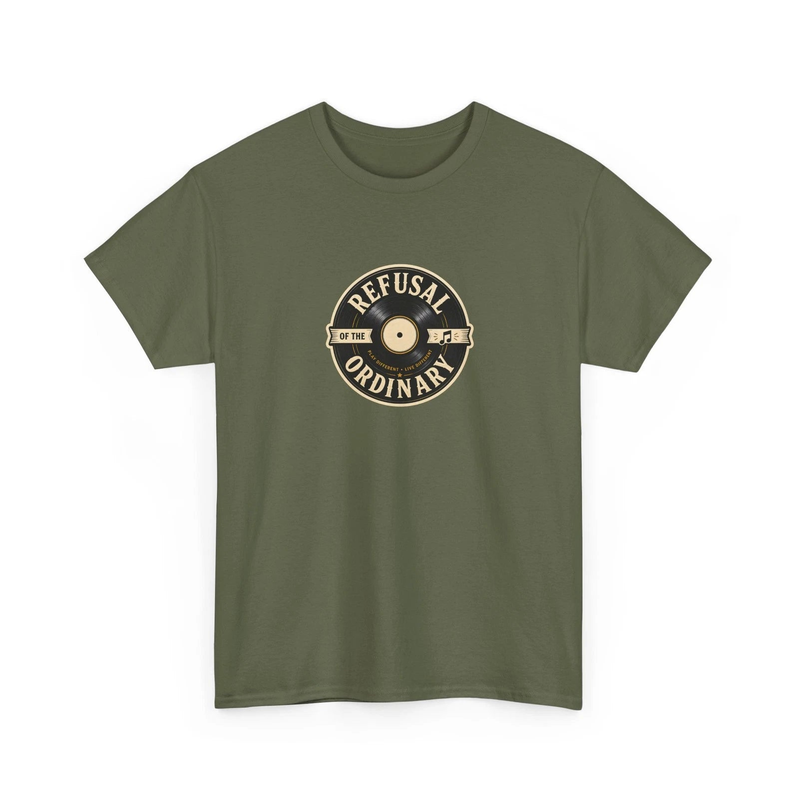 Refusal of the Ordinary Vinyl T-Shirt Retro DJ Music Lover Graphic Tee