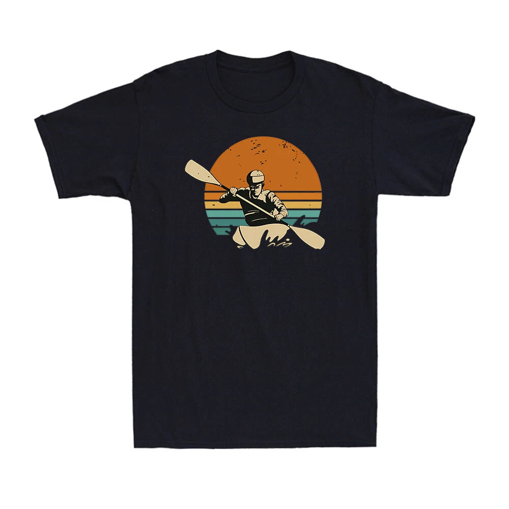 Kayak Kayaking Canoe Canoeing Water Sports Career Gift Men's Cotton T-Shirt