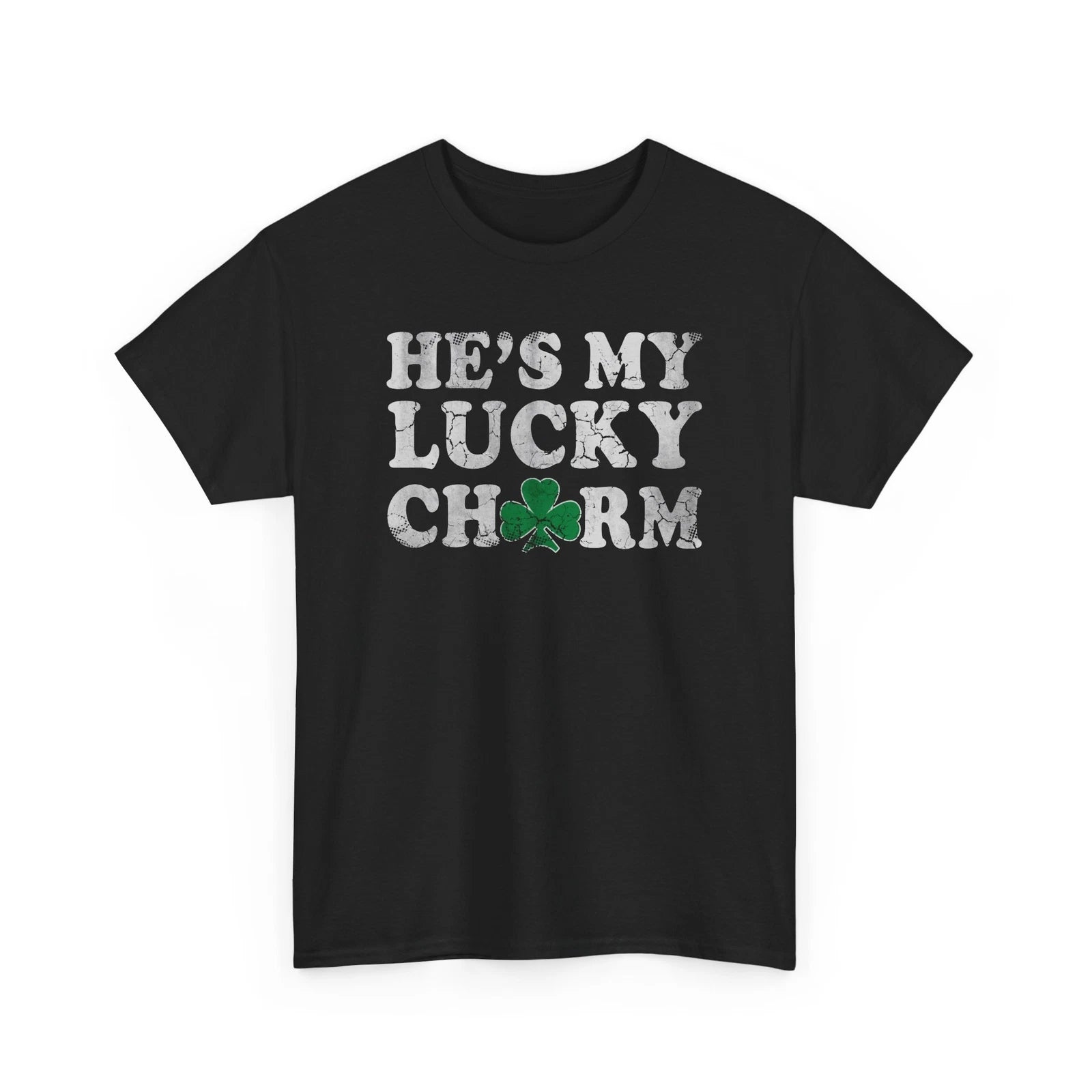 St. Patrick's Day He's My Lucky Charm Couples Tee, Funny, Unisex Cotton Shirt,