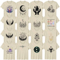 Boho Celestial Fantasy Abstract Art Adult T-Shirt Spirituality Birthday Gift