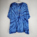 Bourbon Street New Orleans Mardi Gras 2XL Blue Tie Dye T Shirt Embroidered
