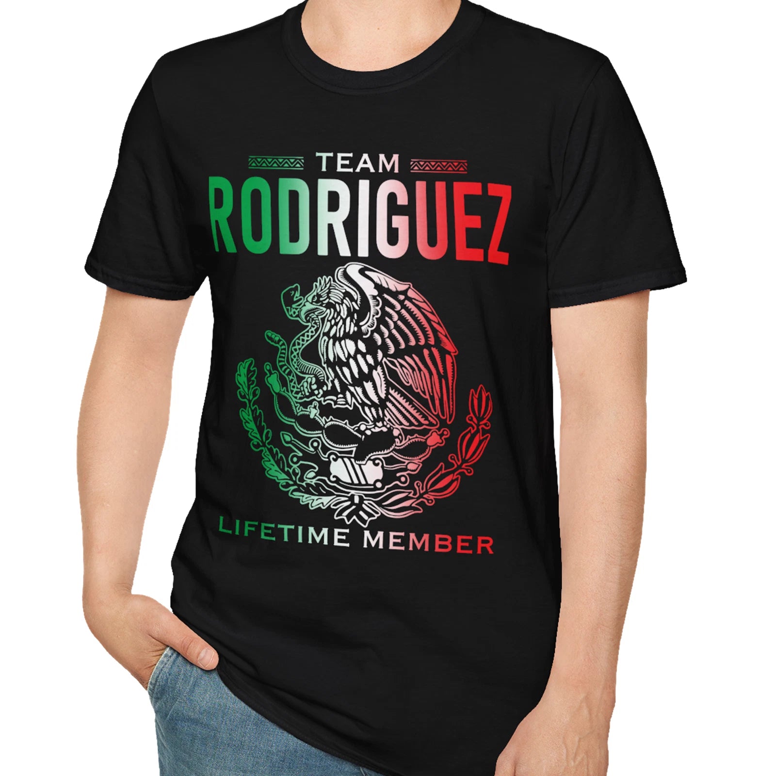 Team Rodriguez Shirt Family Reunion TShirt Mexico Flag Last Name Cinco De Mayo
