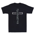 Jesus Hand Drawn Cross Shirt Christian Bible Faith Funny Quote Retro Men T-shirt