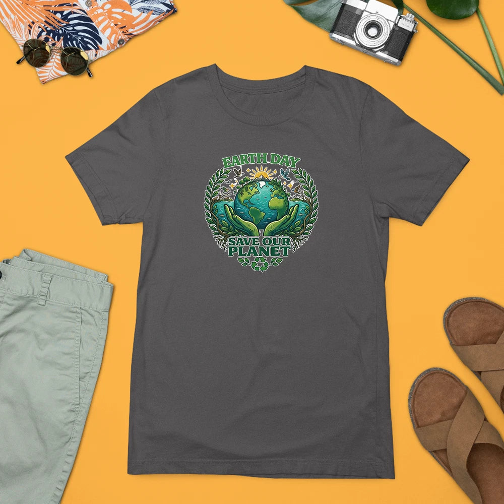 Earth Day Save Planet T-Shirt Friendly Global Awareness Nature Lovers Gift