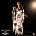 Kimono Dress Kaftan Painted Haute Couture Runaway Luxury Fashion Designer XL XM