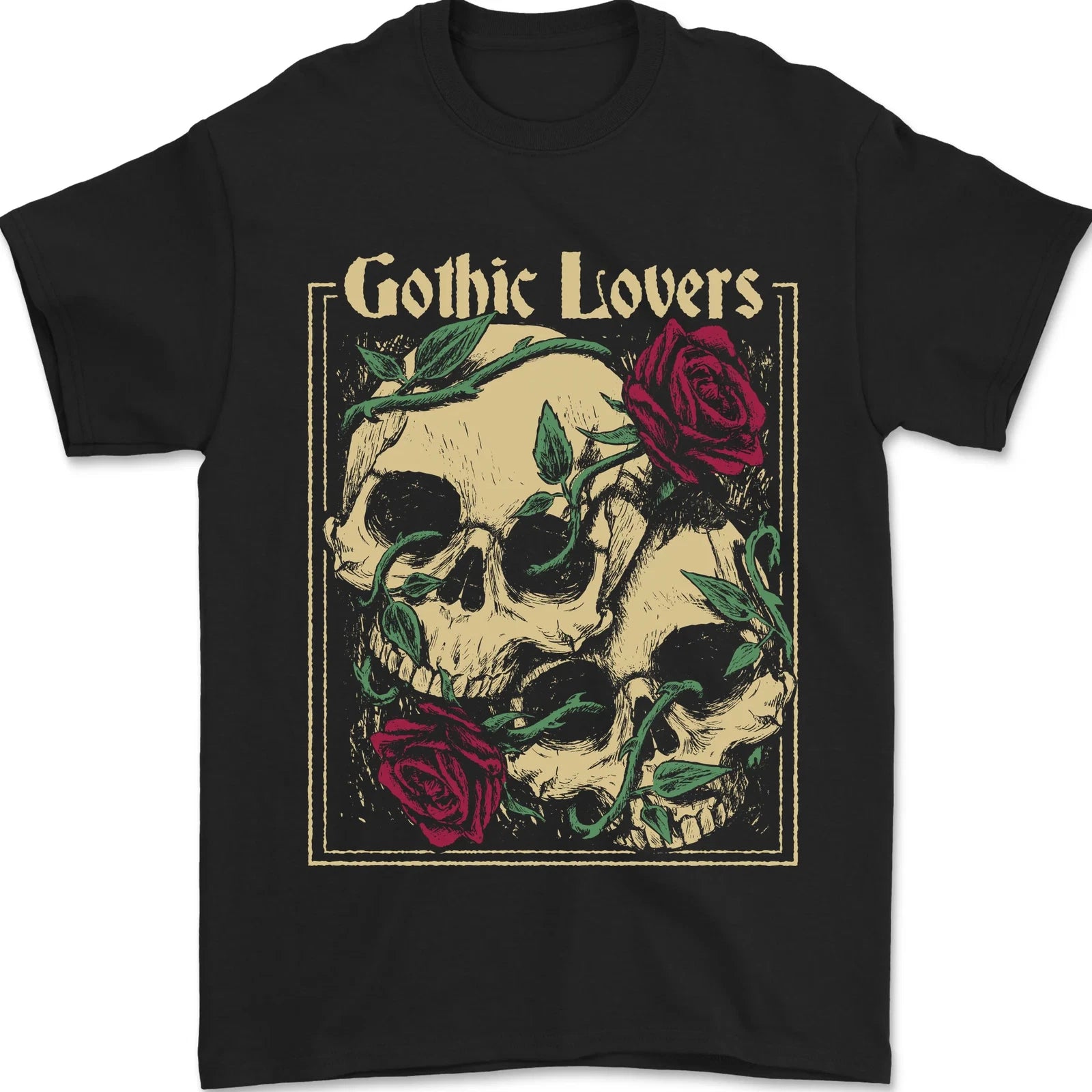 Gothic Lovers Tarot Cards Fortune Teller Mens T-Shirt 100% Cotton