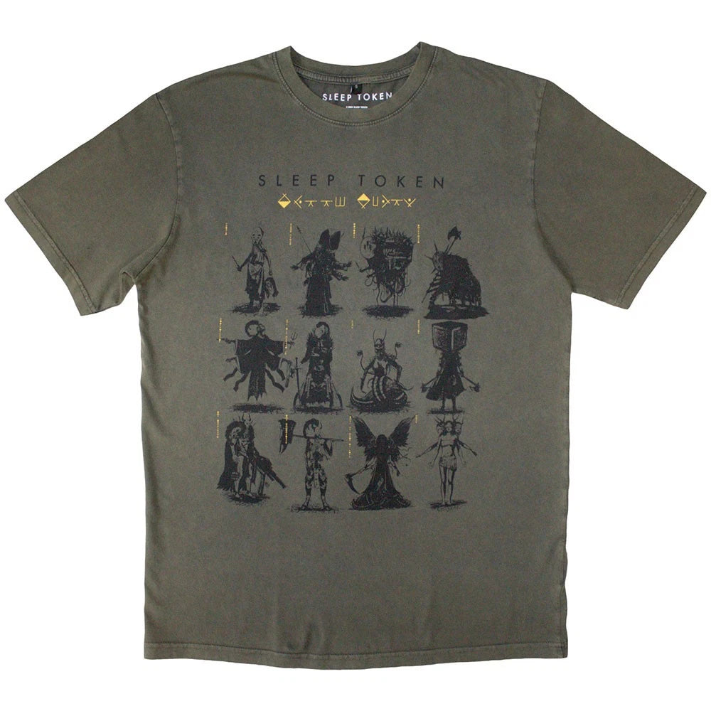 Authentic Sleep Token Grid Stone Wash T-Shirt S-2XL NEW