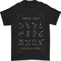 Zodiac Sign Constellations Mens T-Shirt 100% Cotton