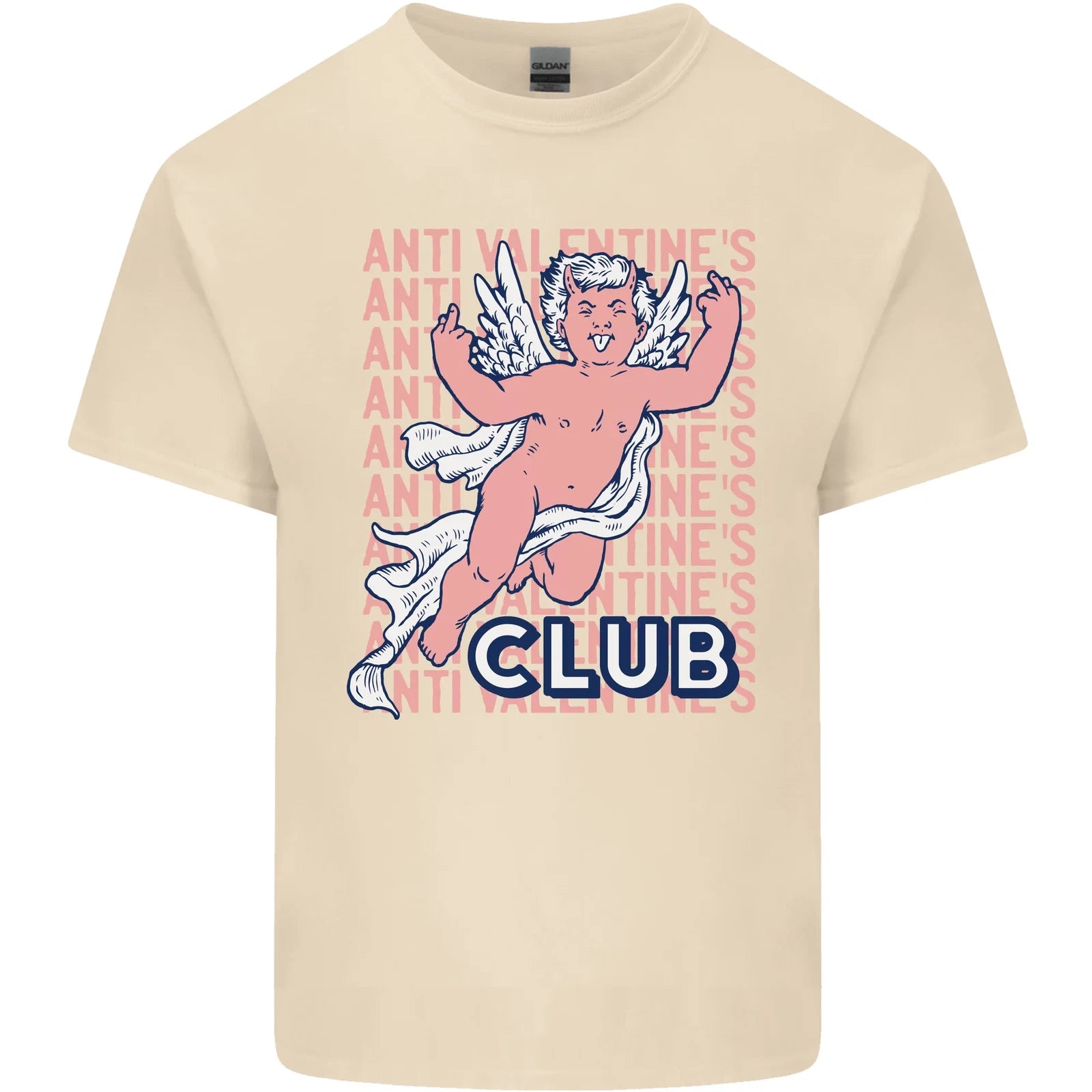 Anti Valentines Day Club Mens Cotton T-Shirt Tee Top