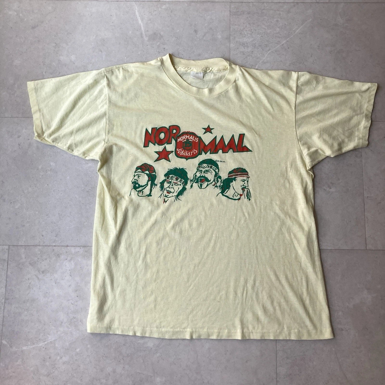 vintage 90s normaal normalis jubilaris netherlands counrty rock band tee large