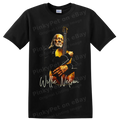 Willie Nelson Country Singer Acoustic Guitar Portrait Graphic T Shirt Music Tee