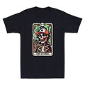 Tarot Card The Stoner Weed Lover Skeleton Cannabis 420 Vintage Men's T-Shirt Tee