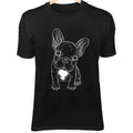 French Bulldog Line Art - Cute Minimalist Cartoon with Big Eyes & Floppy Ears