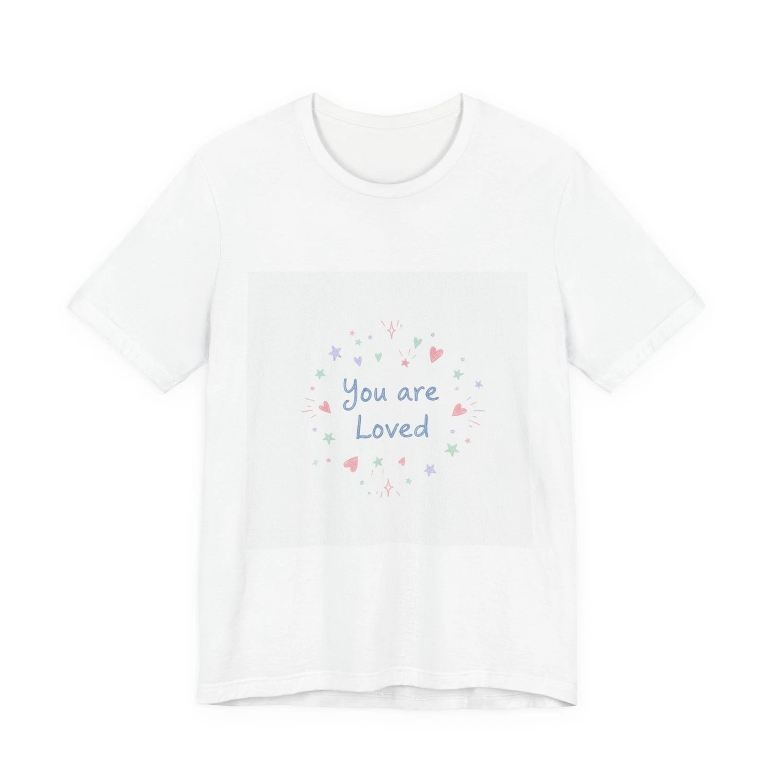 You Are Loved tee | hand drawn doodle shirt, handwritten message apparel