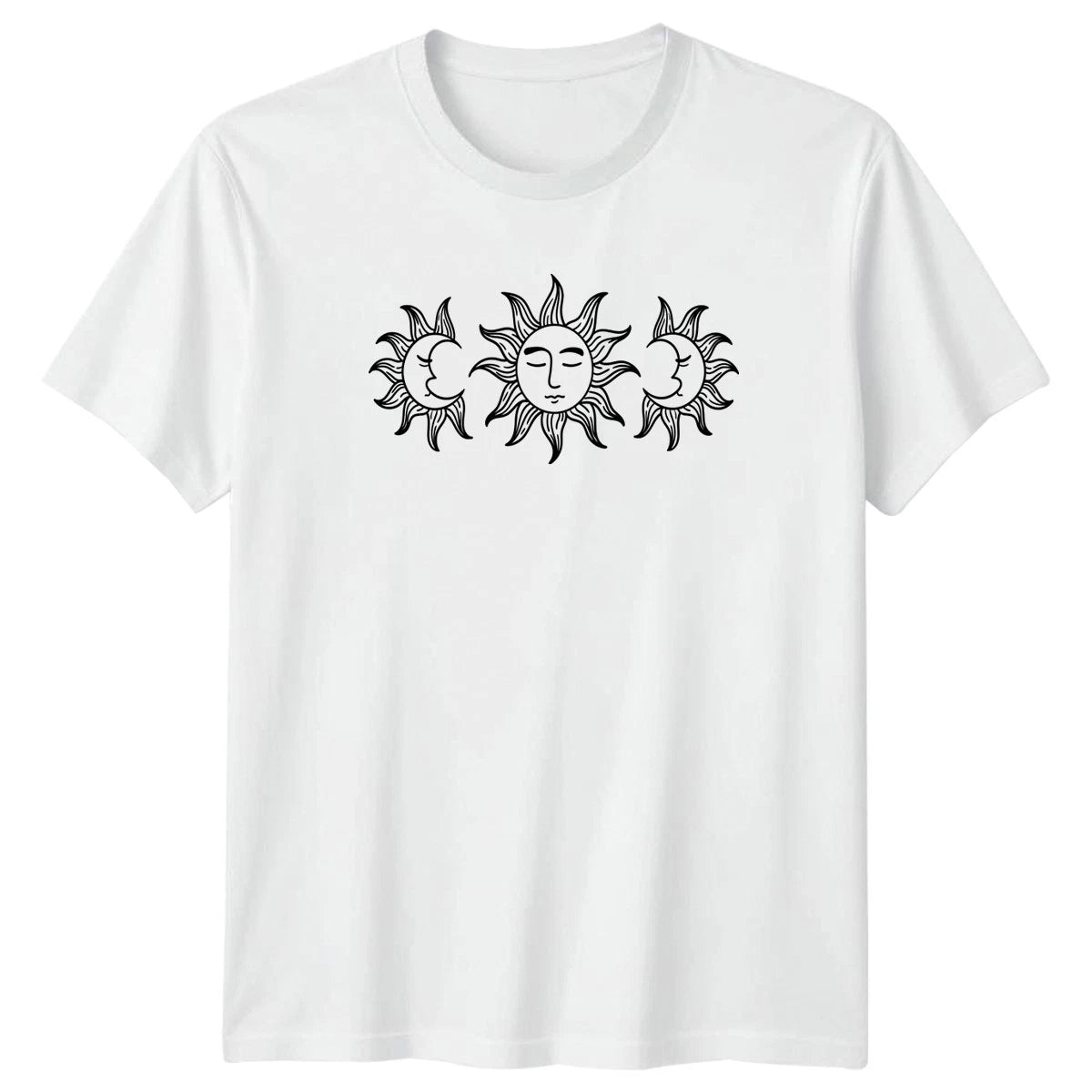 Peaceful Sun Moon Phases Celestial T-Shirt Sun Moon Astrology Celestial Gift