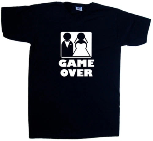Game Over Wedding Funny V-Neck T-Shirt