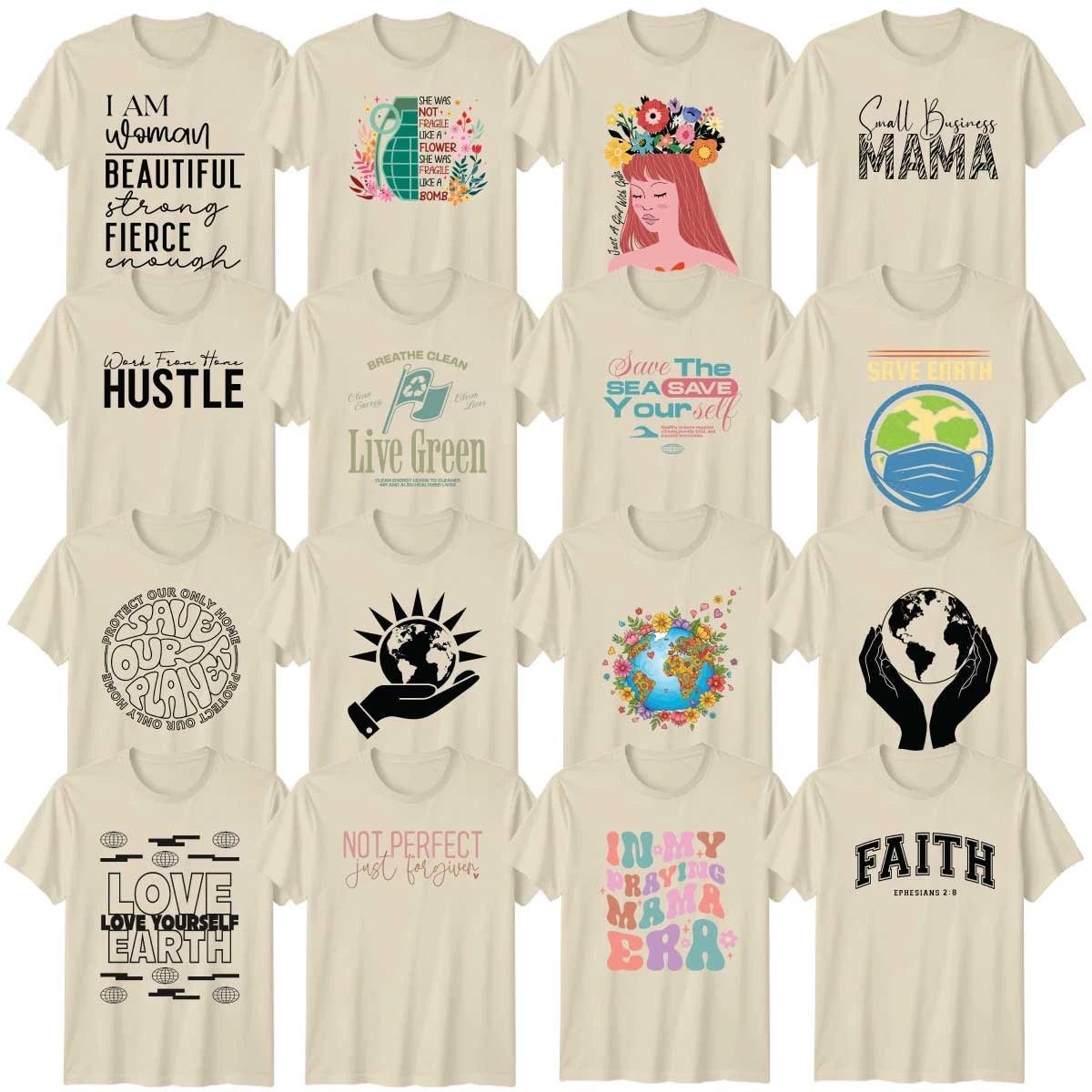 Christian Inspirational Nature Adult T-Shirt Earth Day Birthday Gift