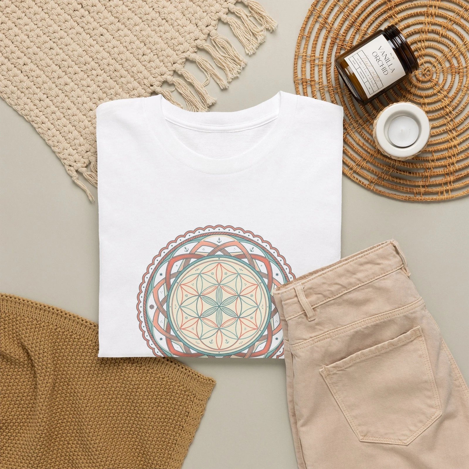 Flower of Life Tee | Sacred Geometry Unisex T Shirt,  4 colors S,M,L,XL,2XL
