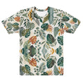 Tropical Leaves Pattern T-shirt | Botanical Palm Monstera Print