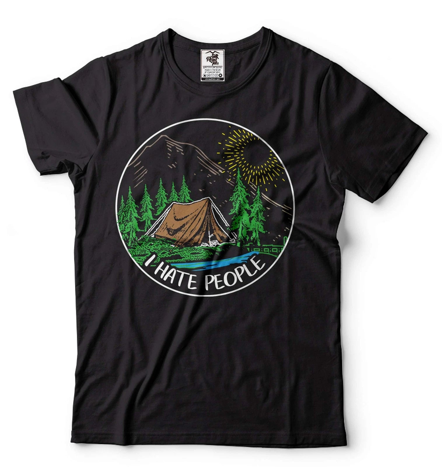 Funny Camping Shirt I Hate People Shirt Camper Hiking Outdoor Camping Shirt