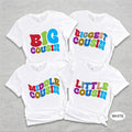 Big Cousin Little Cousin Matching T-Shirts, Cousin Crew Family Matching Shirts