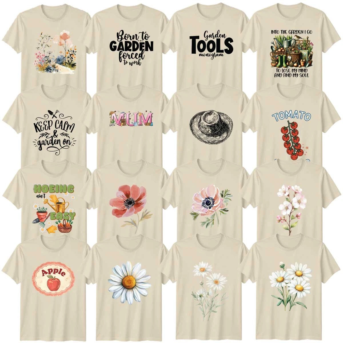 Gardening Floral Adult T-Shirt Cottagecore Garden Lover Gift