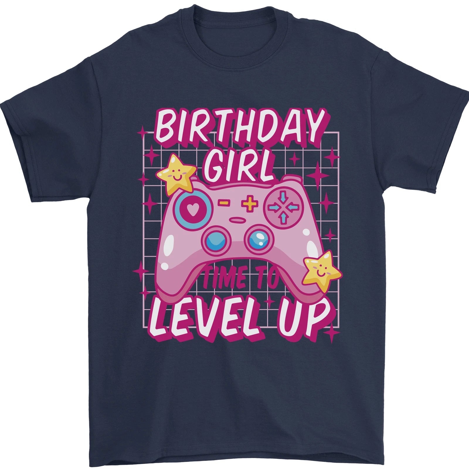 Birthday Girl Level Up Gaming Gamer 6th 7th 8th Mens T-Shirt 100% Cotton