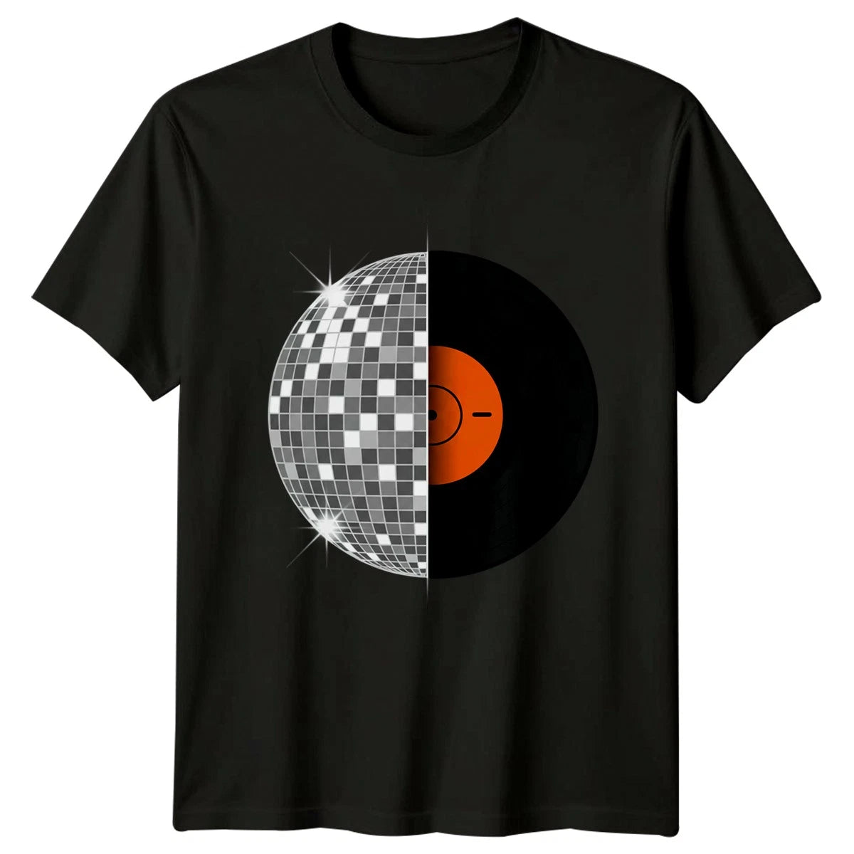Disco Ball Vinyl Record T-Shirt Disco Party Retro Music Birthday Gift