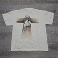 Vintage 1993 Jesus Religion Gone to See Dad Cross White Beige Mens Large T-Shirt