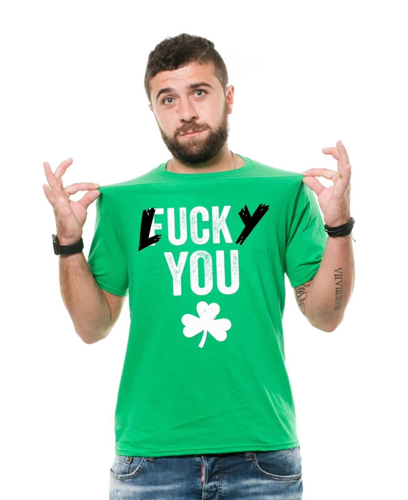 St Patrick's Day Irish Drinking T-shirt Lucky You Rude Adult Humor Paddy Shirts