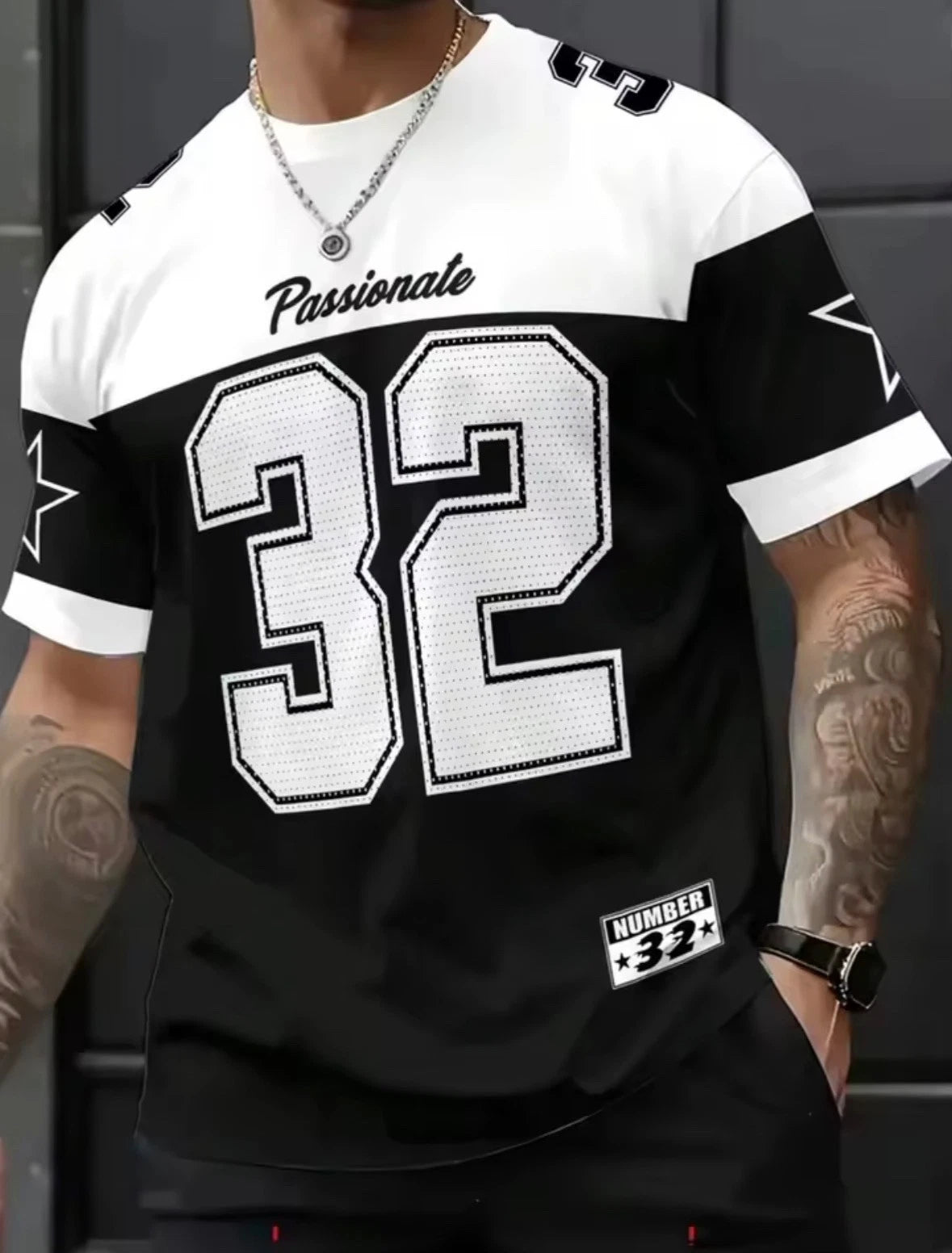 Men's T-shirt with 3D Digital Pattern Printing for Street Casual