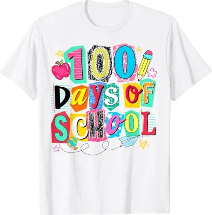 100 Days of School Teacher Student 100th Day of School T-Shirt