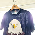 Vintage 90s Eagle Kamikaze Jump Club T Shirt Vtg 1990s JERZEES Paper Thin USA L