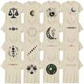 Boho Moon Phases Astrology Adult T-Shirt Moon And Stars Celestial Gift