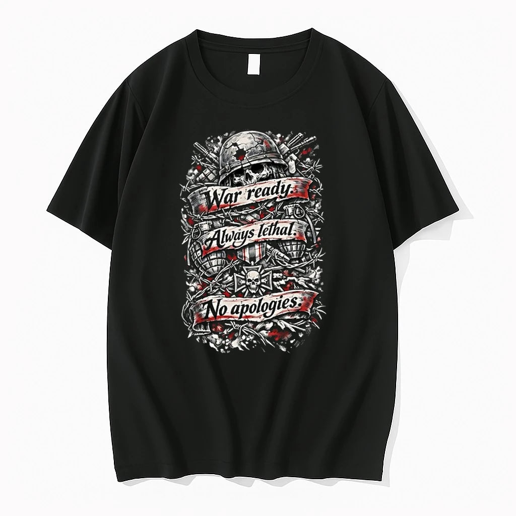 Skull War Ready Always Lethal No Apologies 0 Tshirts Sweater