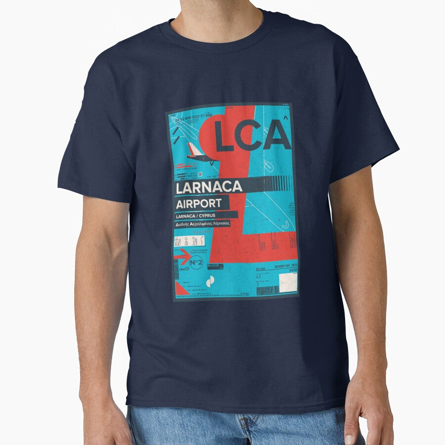 Larnaca Airport Cyprus Travel Stamp Flight Pass by DV-LTD